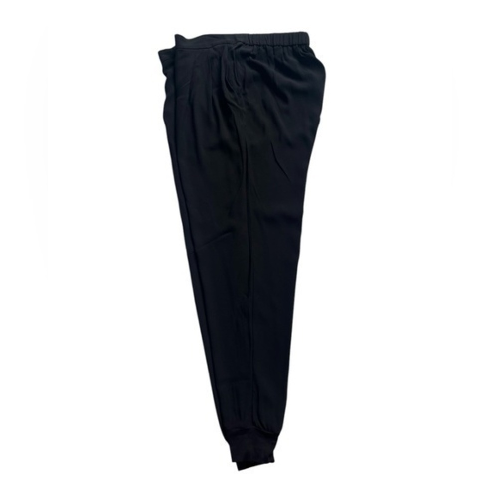 Eileen Fisher Pleated 100% Silk Jogger  Pant Zipper Ankle size medium.